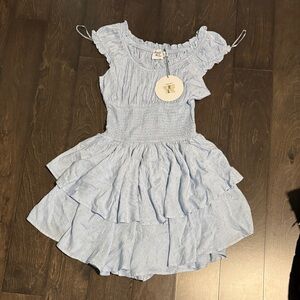 Princess Polly Sky Blue Ruffle Dress